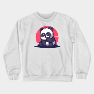 Curious panda Crewneck Sweatshirt